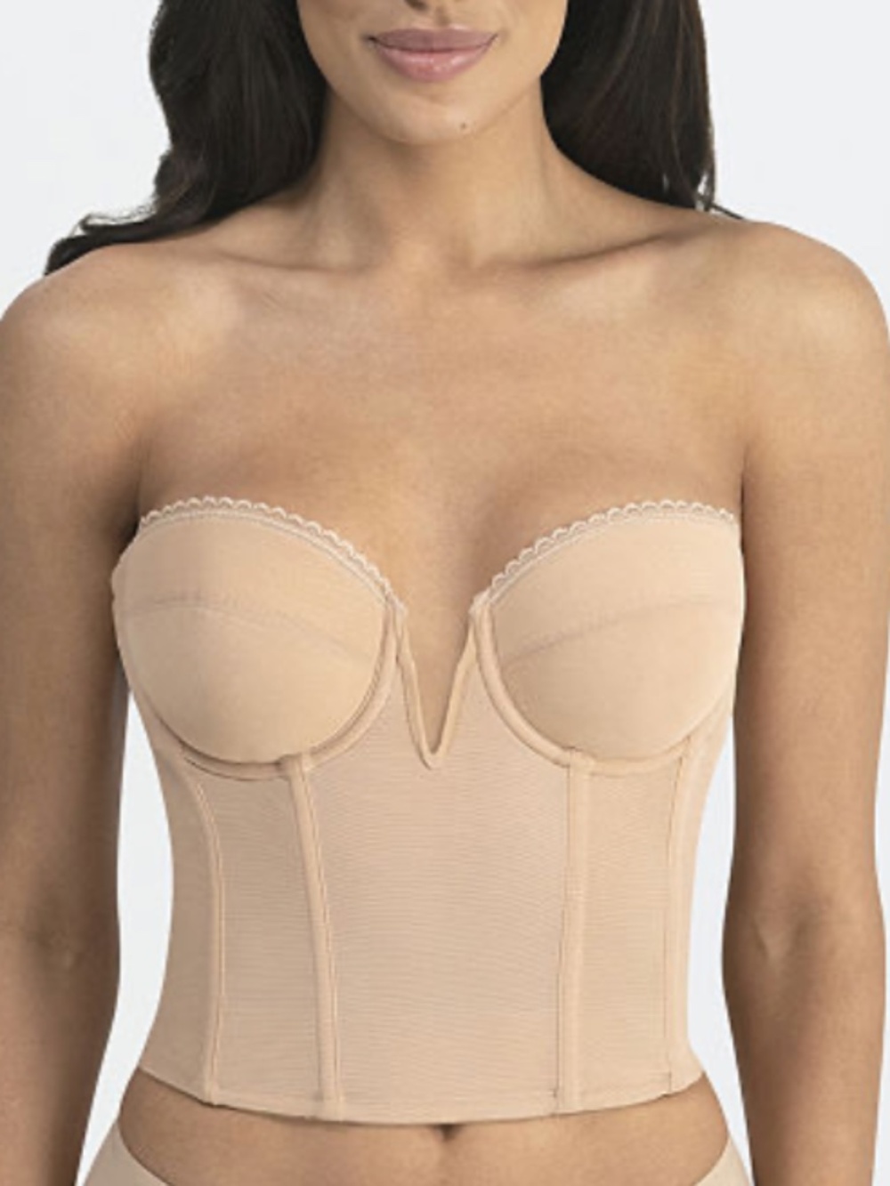 Dominique Valerie V Wire Backless Strapless Bra Brown Bras 32-DD